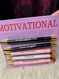 5pce Pen Set - Motivational Pens for Badass Babes