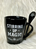 Stirring Up Magic Mug & Spoon Set - Black