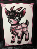 RD Light Pink Goat A4 Print - Art By Rose Demon