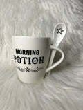 Witch Morning Potion Mug & Spoon Set - White