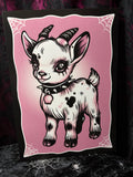 RD Pink Goat A4 Print - Art By Rose Demon