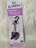 Wishstone Amethyst Heart - Bag Charm