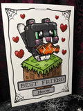 RD MineCraft Kitty Fanart A4 Print - Art By Rose Demon