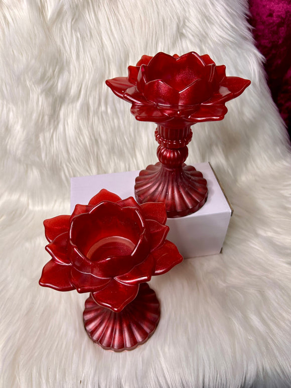 Deluxe Lotus Candle Holders (pair)