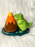 T-Rex & Volcano - Salt and Pepper Shaker Set