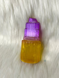 Selenite Tower Coloured 8-10cm Purple / Yellow