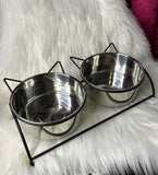 Cat Ear Double Bowls - medium