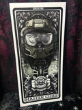 Master Chief Mini Scroll - Art By Rose Demon
