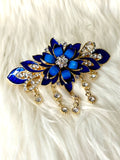 Opulence Hair Clip Floral Blue