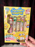 Spongebob Squarepants Stationary - 6pce Pen Set