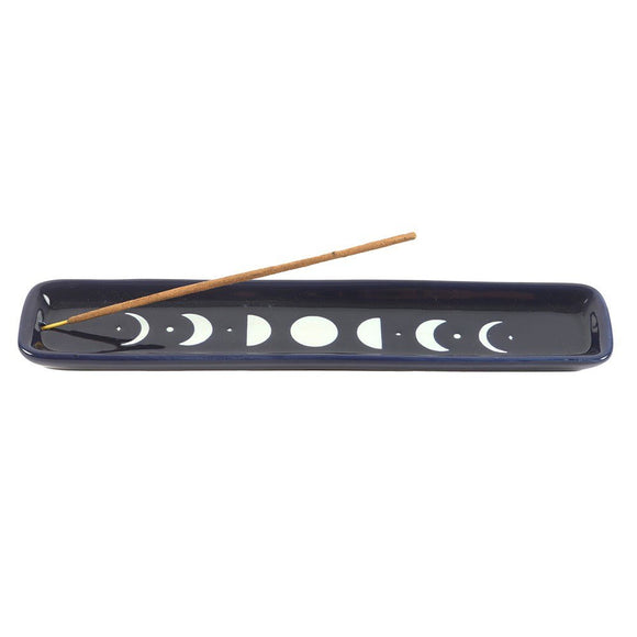 Incense Holder Ceramic Blue Moon Phase 26cm
