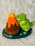 T-Rex & Volcano - Salt and Pepper Shaker Set