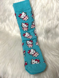 Character Socks - Kitty Teal