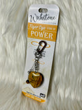 Wishstone Tigers Eye Heart - Bag Charm