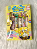 Spongebob Squarepants Stationary - 6pce Pen Set