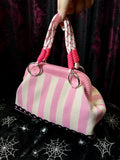 Pink & White Candy Stripes - Handbag