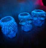 See, Speak & Hear no evil - Candle Holders (set) Glow in the Dark