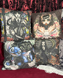 Drop Dead Gorgeous - DEATH BEFORE DECAF - Rose Demon cushion cover