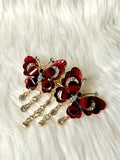 Opulence Hair Clip Double Butterfly Red