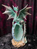 Blue Dragon Guarding Egg Nest 31.5cm