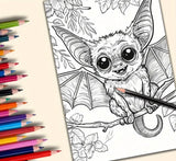 Coloring Book - The Secret Garden of Bat