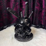 Skull Head Knife Block (with steak knives)