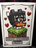 RD MineCraft Kitty Fanart A4 Print - Art By Rose Demon
