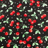 Dolly Cool - Cherry Polka Dot - Black - Hair Tie