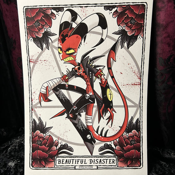Beautiful Disaster A4 Print - Art By Rose Demon