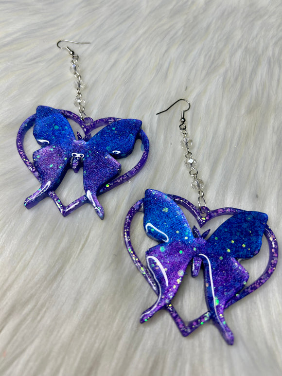 Custom order for Jilly - Butterflies - dangle earrings