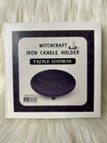 Iron Triple Moon Offering Plate - Cande Holder