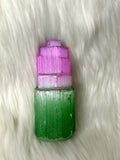 Selenite Tower Coloured 8-10cm - Magenta / Green