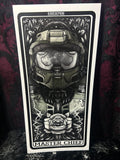 Master Chief Mini Scroll - Art By Rose Demon