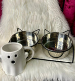 Cat Ear Double Bowls - medium