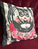 Drop Dead Gorgeous - KITTY HAS CLAWS - Rose Demon cushion cover