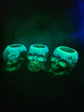 See, Speak & Hear no evil - Candle Holders (set) Glow in the Dark
