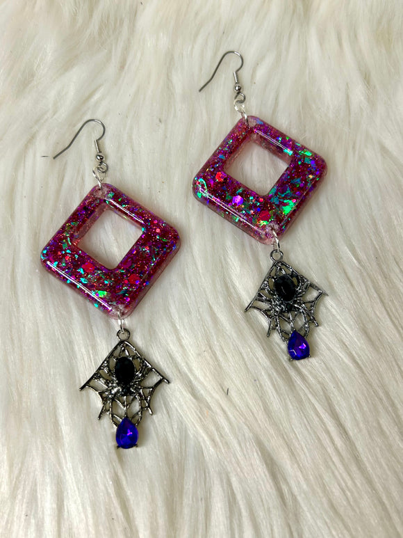 All that sparkles & bats - dangle earrings