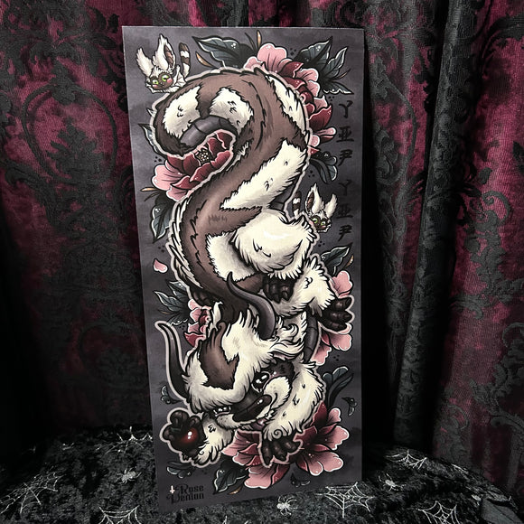 Appa and Momo Mini Scroll - Art By Rose Demon