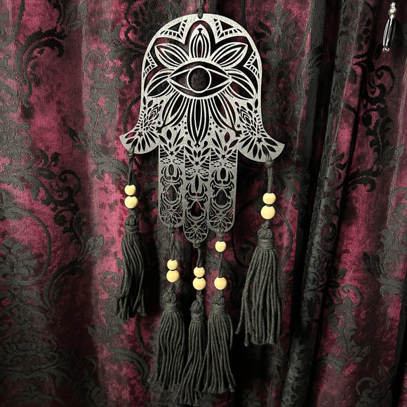 Hamsa Hand with Evil Eye - Wooden 48cm