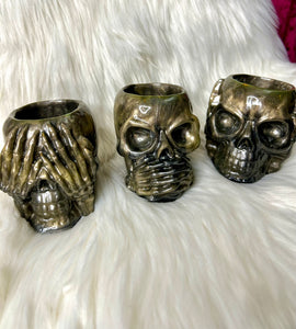 See, Speak & Hear no evil - Candle Holders (set) Glow in the Dark