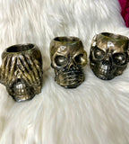 See, Speak & Hear no evil - Candle Holders (set) Glow in the Dark