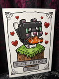 RD MineCraft Kitty Fanart A4 Print - Art By Rose Demon