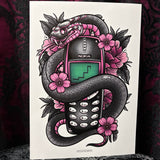 RD Nokia Snake A4 Print - Art By Rose Demon