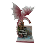 Pink Dragon in Fairytale Book 28cm