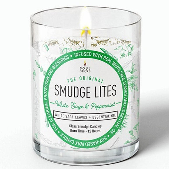 Smudge Lites - Small Soy Votive Candle - White Sage & Peppermint
