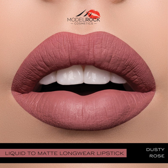 Model Rock - Liquid to Matte - Longwear Lipstick - Dusty Rose