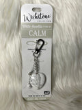 Wishstone White Howlite Heart - Bag Charm