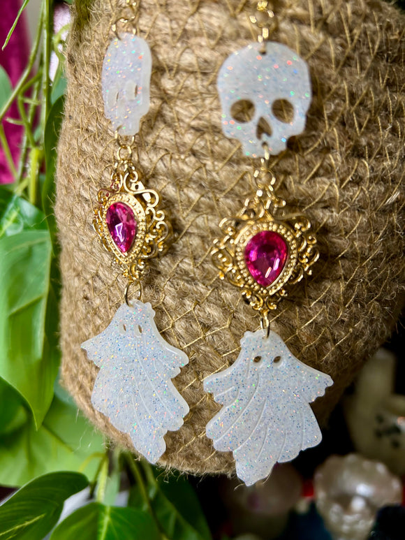 Skull & Ghost - hook Earrings