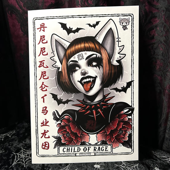 Child of Rage A4 Print - Art By Rose Demon