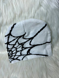 Spider Web Beanie - White & Black